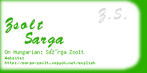 zsolt sarga business card